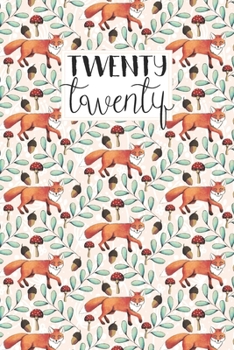 2020: Diary Planner Weekly Journal Horizontal Week to View with Notes | Fox Forest Woodland Folk Art Pattern