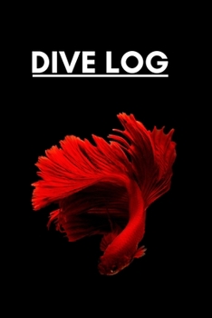 Paperback Dive Log: Scuba Diver Pro Logbook with World Map, for Intermediate and Experienced Divers, for logging over 100 dives. Red Betta Book