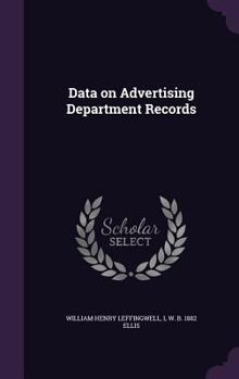 Hardcover Data on Advertising Department Records Book