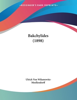 Paperback Bakchylides (1898) [German] Book