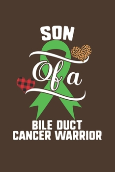 Son Of A Bile Duct Cancer Warrior: Bile Duct Cancer Awareness Leopard Buffalo Plaid Family Gift