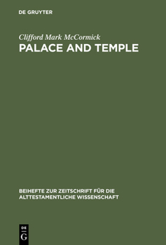 Hardcover Palace and Temple: A Study of Architectural and Verbal Icons Book