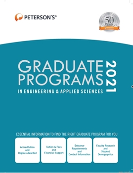 Hardcover Graduate Programs in Engineering & Applied Sciences 2021 Book