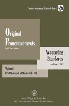 Paperback Original Pronouncements, Volumes I, II, III: FASB Statements of Standards 1?150, AICPA Pronouncements & FASB Interpretations, Concepts Statements, Tec Book