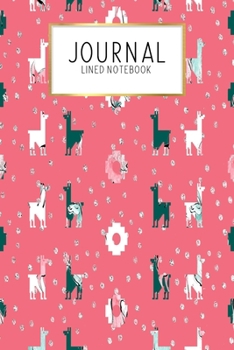 Paperback Journal Lined Notebook: Llama Cactus Cuteness - Blank Lined Journal - Gratitude Journal - 6" x 9" 100 Pg -Motivational Quotes - Self-Care - Di Book