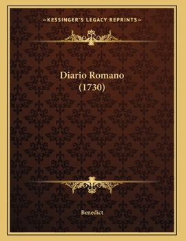 Paperback Diario Romano (1730) [Italian] Book