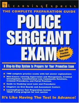 Paperback Police Sergeant Exam Book