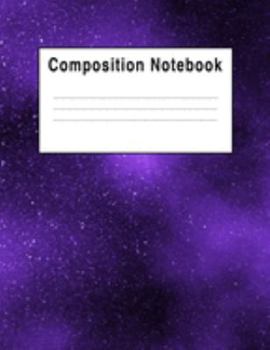 Composition Notebook: Purple Galaxy Stars