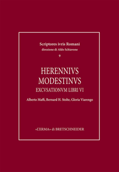 Hardcover Herennius Modestinus: Excusationum Libri VI [Italian] Book