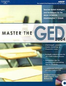Paperback Arco Master the GED [With CDROM] Book