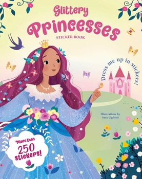 Paperback Glittery Princesses Sticker Book