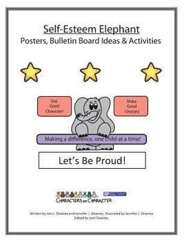 Paperback Self-Esteem Elephant Postes and Bulletin Board Ideas Activities Book