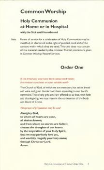 Paperback Common Worship: Holy Communion at Home or in Hospital Order One Card Book