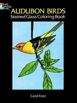 Paperback Audubon Birds Stained Glass Coloring Book