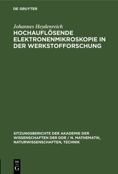 Hardcover Hochauflösende Elektronenmikroskopie in Der Werkstofforschung [German] Book
