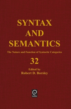 Hardcover The Nature and Function of Syntactic Categories Book