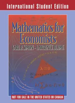 Paperback Mathematics for Economists (International Student Edition) Book