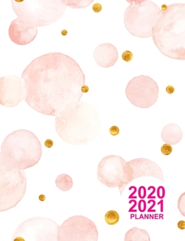 Paperback 2020 2021 Planner: Large Colorful Design Book, 8.5" x 11" Two Year 2020-2021 Calendar Planner, Monthly Schedule Organizer (24 Months Acti Book