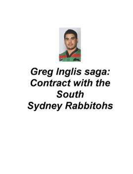 Paperback Greg Inglis Saga: Contract with the South Sydney Rabbitohs Book