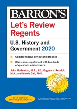Paperback Let's Review Regents: U.S. History and Government 2020 Book
