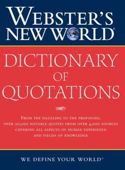 Hardcover Webster's New World Dictionary of Quotations Book