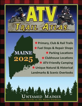 Paperback 2025 Maine ATV Trail Map Atlas Book