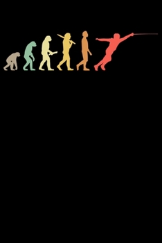 Fechter Notizbuch: A5 Kariert 108 Seiten - Retro Fechten Evolution Notizheft - Geschenk für Fechter (German Edition)
