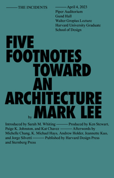 Paperback Five Footnotes Toward an Architecture Book