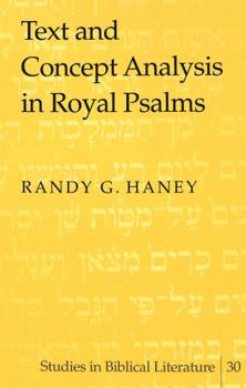 Hardcover Text and Concept Analysis in Royal Psalms Book