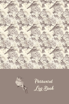 Password Logbook: Gorgeous Hummingbird Design