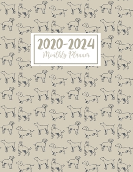 2020-2024 Monthly Planner: Dog lover Monthly Planner, Organizer, and Schedule for Animal Lovers and Pet Rescue or Shelter Volunteers