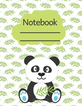 Notebook: Panda - Lined, Soft Cover,  Size 8.5 x 11 Notebook: Composition Book, Journal