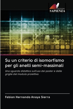 Paperback Su un criterio di isomorfismo per gli anelli semi-massimali [Italian] Book