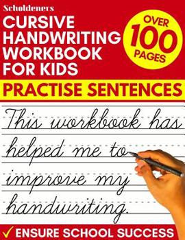 Paperback Cursive Handwriting Workbook for Kids: Practise Sentences Book