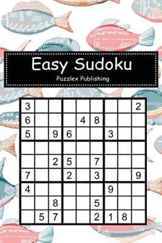 Easy Sudoku: Sudoku Puzzle Game For Beginers With cute fishes in doodle style in pink and blue cover