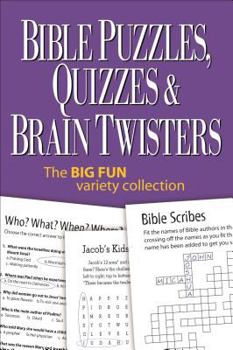 Paperback Bible Puzzles, Quizzes & Brain Twisters: The Big Fun Variety Collection Book