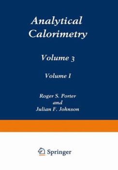 Paperback Analytical Calorimetry: Volume 3 Book