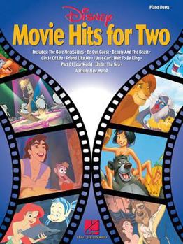 Paperback Disney Movie Hits for Two: Lower-Intermediate Level Piano Duets Book