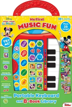 Hardcover Disney Mickey Mouse Clubhouse - My First Music Fun Portable Electronic Keyboard and 8-Book Library - PI Kids Book