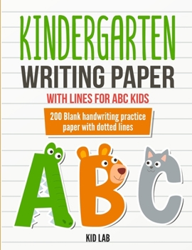 Paperback Kindergarten writing paper with lines for ABC kids Book