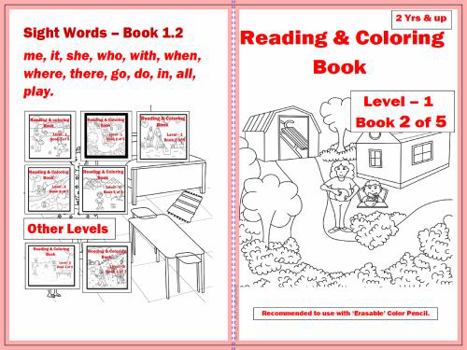 Paperback Reading & Coloring Book - Level 1 - Book 2 of 5 Book