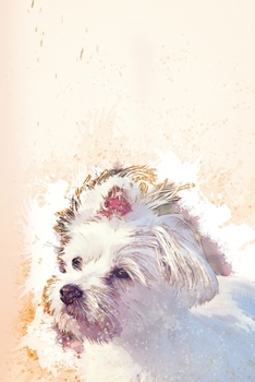 Paperback Composition Notebook: Maltese Dog Blank Lined Notebook Journal Diary 6x9 Book