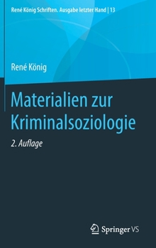 Hardcover Materialien Zur Kriminalsoziologie [German] Book