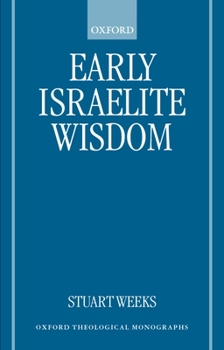 Paperback Early Israelite Wisdom Book