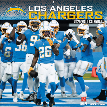 Calendar Los Angeles Chargers 2025 12x12 Team Wall Calendar Book