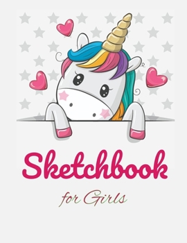 Paperback Sketchbook for Girls: Cute Unicorn Kawaii Sketchbook for Girls Book