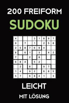 Paperback 200 Freiform Sudoku Leicht Mit Lösung: 2 Rästel pro Seite, Sudoku Puzzle Rätselheft, 9x9 [German] Book