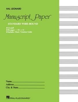 Spiral-bound Standard Wirebound Manuscript Paper (Green Cover) Book