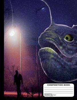 Paperback Purple Sea Monster on Land Composition Notebook Dot Grid Paper - 200 Pages / 100 Sheets, 8-1/2" x 11" Book