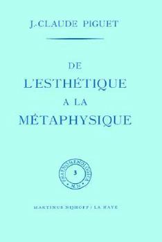Hardcover de l'Esthétique À La Métaphysique [French] Book